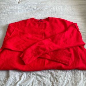 Bright red oversized warm sweater Vince Camaro